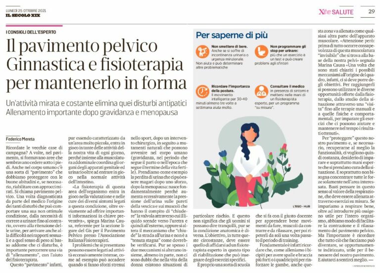 Facciamo conoscere la riabilitazione pelviperineale in Liguria