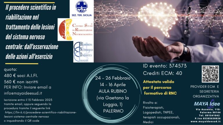 Evento ECM ST Sicilia, 24-26 febbraio e 14-16 aprile 2023, Palermo