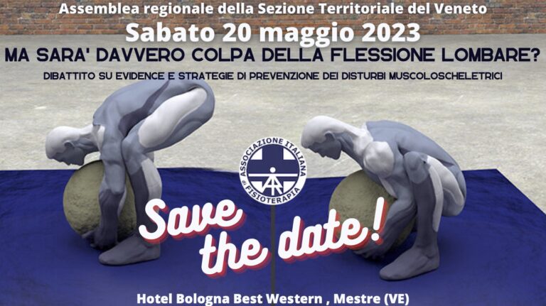 Convegno “Ma sarà davvero colpa della flessione lombare?” 20 maggio a Mestre (VE) – SAVE THE DATE