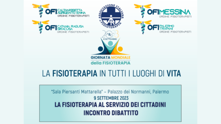 GIORNATA MONDIALE FISIOTERAPIA 2023: A Palermo un incontro sull’importanza della professione