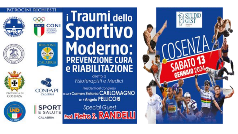 Congresso “I Traumi dello Sportivo Moderno: Prevenzione, Cura e Riabilitazione” – 13 Gennaio 2024 – Rende (CS)