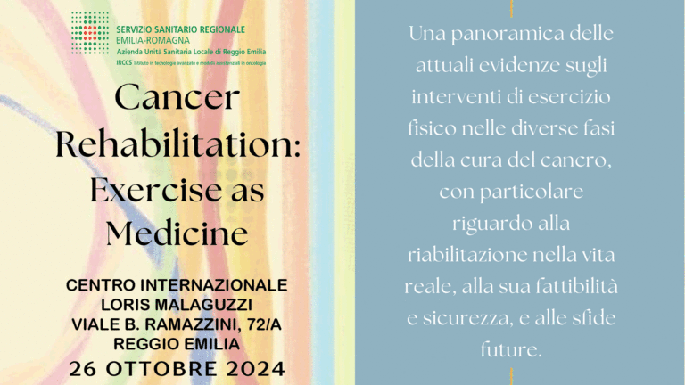 Congresso “Cancer Rehabilitation: Exercise as Medicine” – Ultimi posti disponibili!
