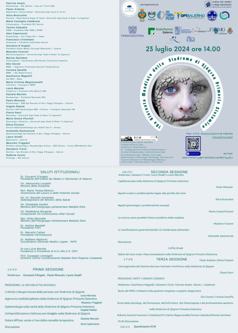 AIFI è al fianco dell’ANIMaSS  per la 10° Giornata Mondiale della Sindrome di Sjögren