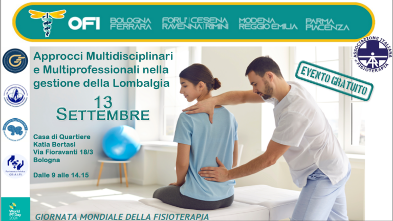Giornata Mondiale della Fisioterapia 2024 – Evento 13 Settembre