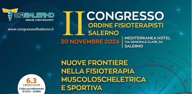 AIFI ha il piacere di patrocinare il II Congresso OFI Salerno dal titolo “Nuove frontiere nelle fisioterapia muscoloscheletrica e sportiva”