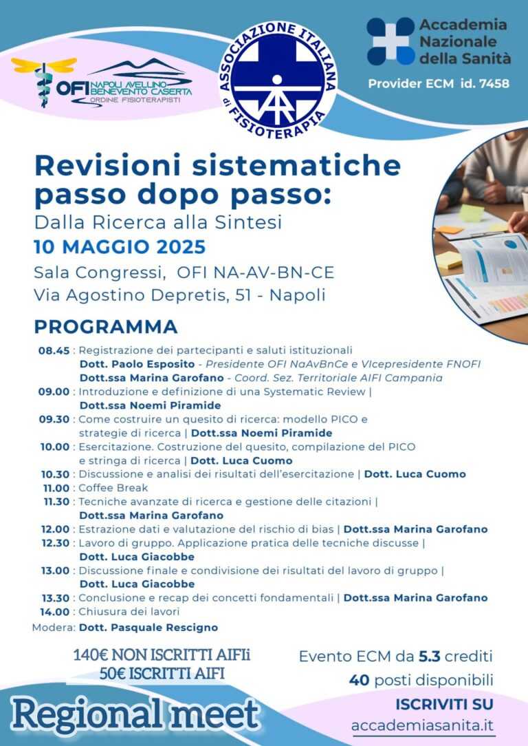 Revisioni sistematiche passo dopo passo: dalla Ricerca alla Sintesi