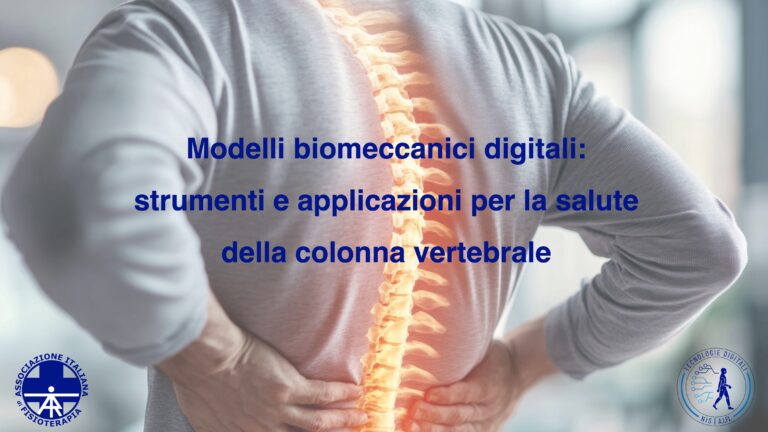 Aperte le iscrizioni per il Webinar sui modelli biomeccanici digitali: strumenti e applicazioni per la salute della colonna vertebrale – 29 Maggio 2025