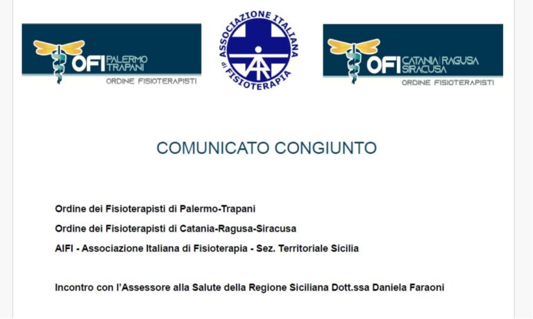 COMUNICATO CONGIUNTO OFI Pa Tp – OFI Ct Rg Sr – Sez. territoriale AIFI Sicilia